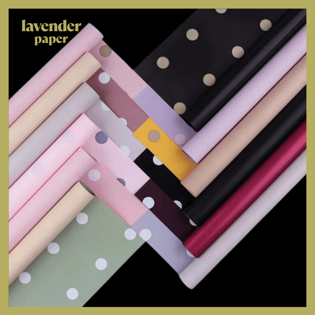 

Isi 20 LEMBAR Kertas Buket Polkadot Pembungkus Bunga Waterproof Flower Wrapping Cellophane KB042