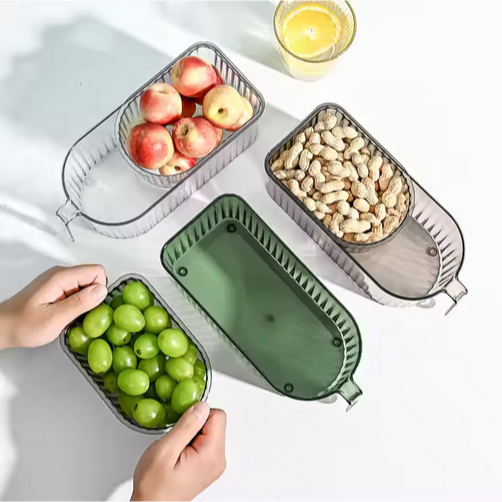 Kotak Penyimpanan Serbaguna  Organizer Kulkas untuk Buah Sayuran