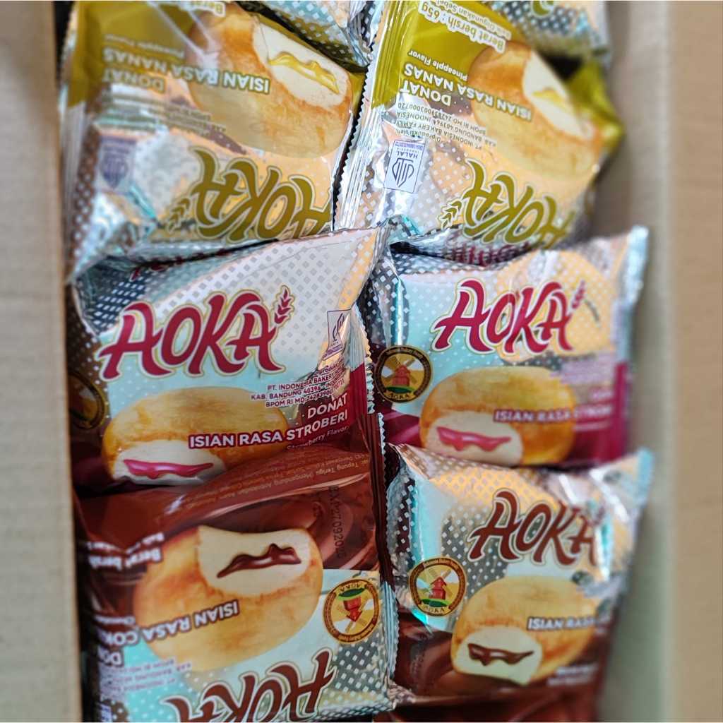 

ROTI DONAT GORENG AOKA LEMBUT DONUT ISI SELAI MELIMPAH ( DUS / KARTON )