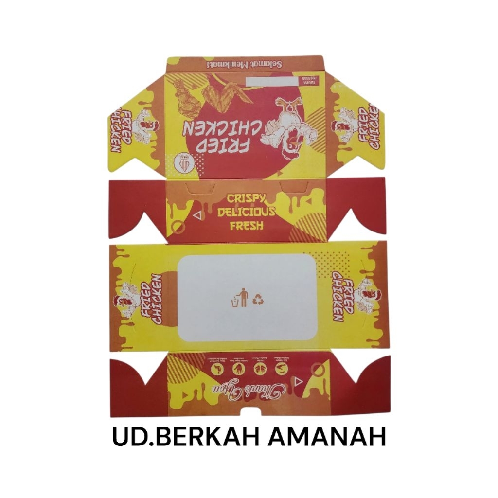 

KARDUS BOX FRIED CHICKEN/KERTAS FRIED CHICKEN/KEMASAN FRIED CHICKEN