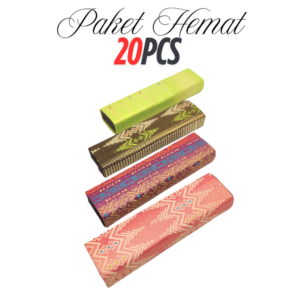 

Paket 20pcs Tempat Pensil Kotak Songket Etnik