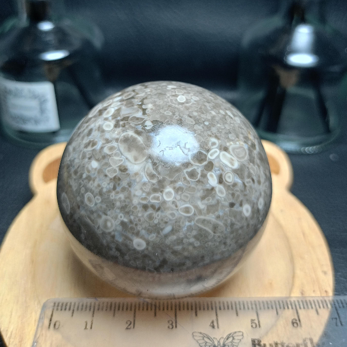 Batu Alam Natural Coral Jasper Sphere (5)