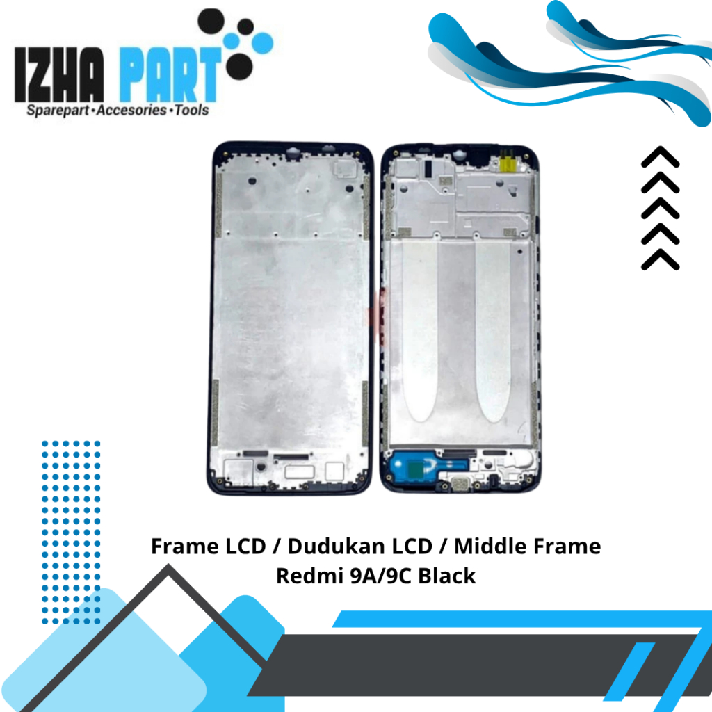 Frame LCD / Dudukan LCD / Middle Frame Redmi 9A/9C Black