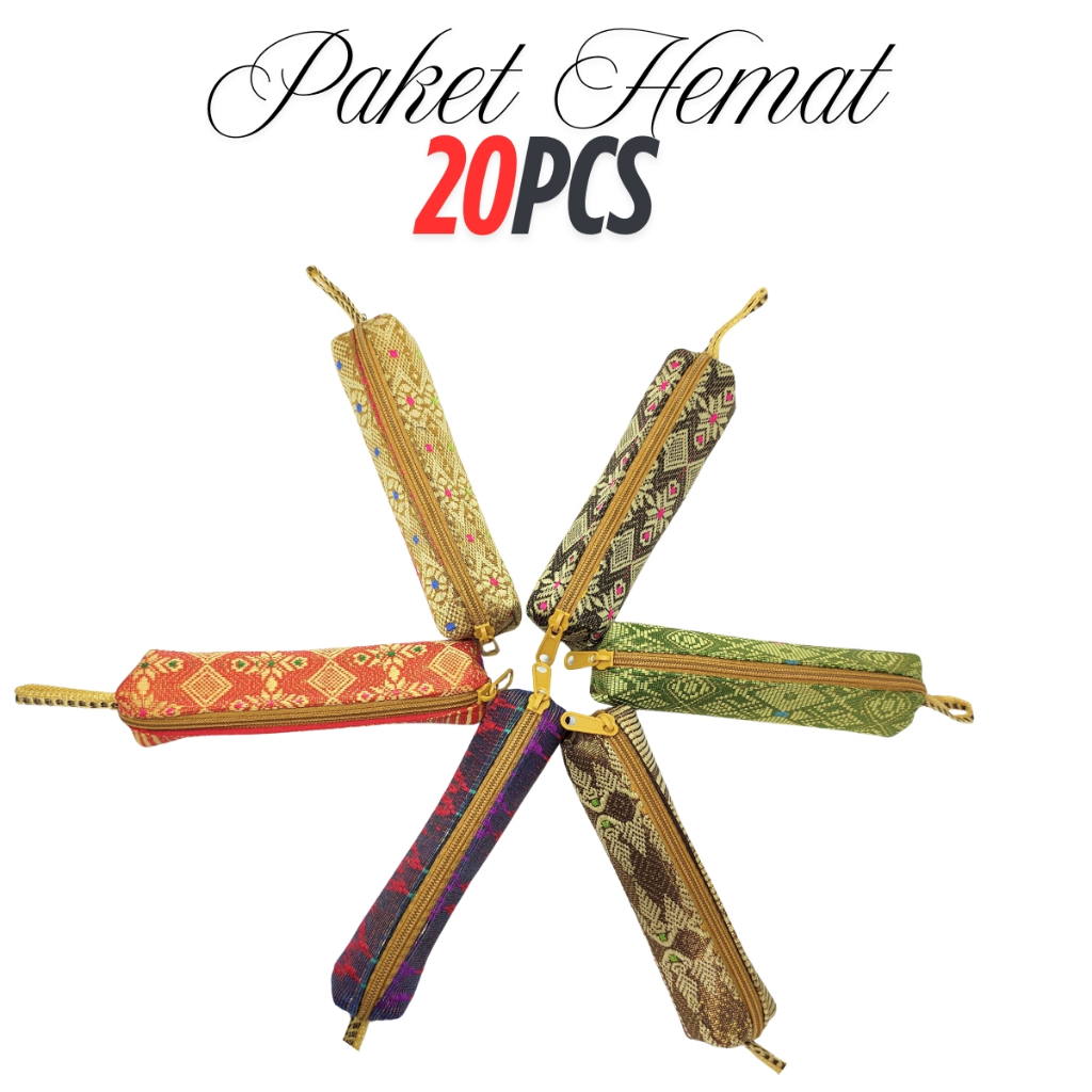 

(20pcs) Souvenir Tempat Pensil Songket Murah Etnik