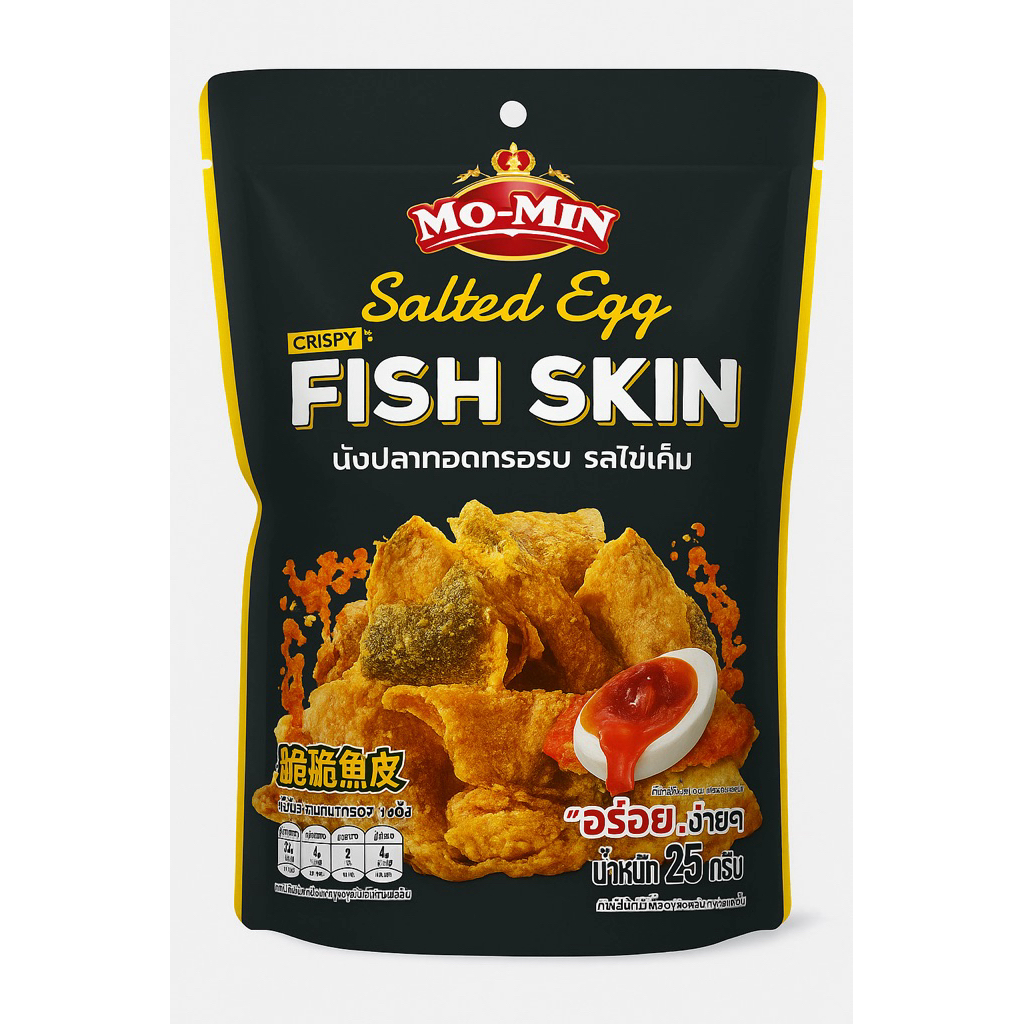 

Mo-Min Momin Salted Egg Crispy Fish Skin Original Thailand