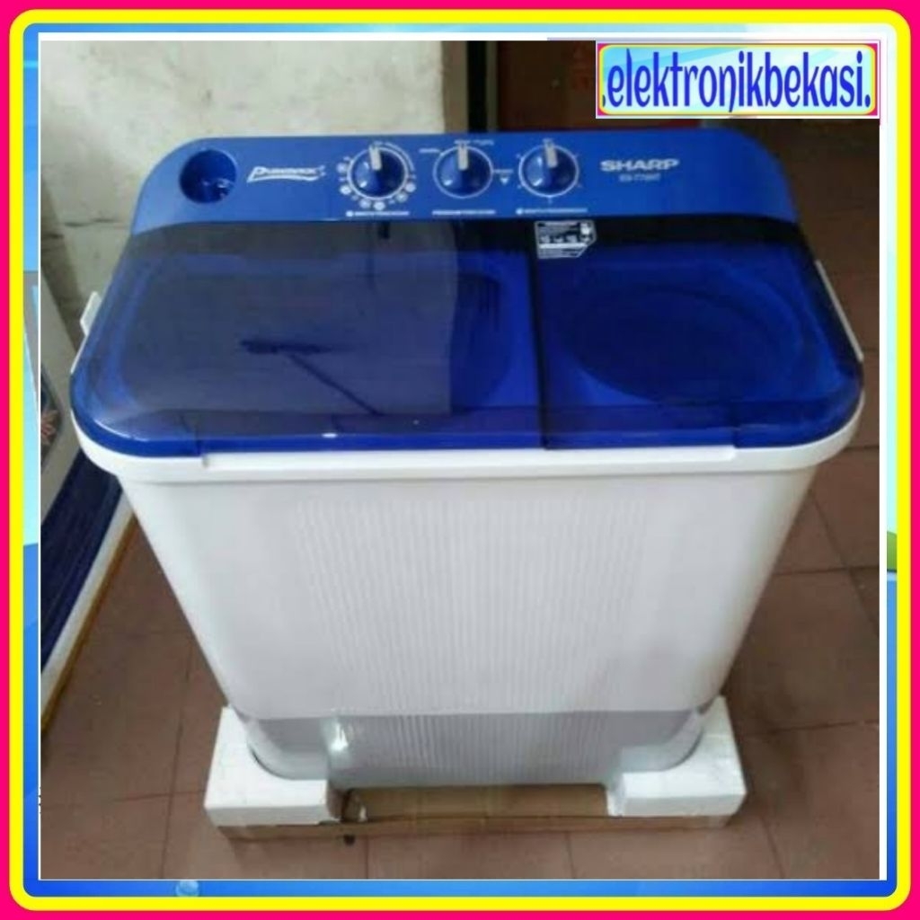 MESIN CUCI SHARP 75NT / MESIN CUCI SHARP 2 TABUNG / SHARP EST 75 NT