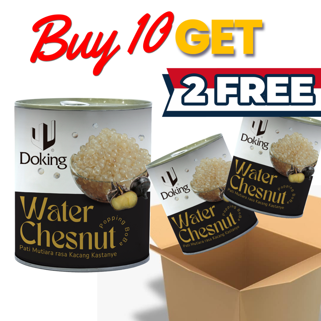PROMO KEMERDEKAAN BELI 10 GRATIS 2 - Granule Popping Boba Water Chestnut 850g x 12 kaleng