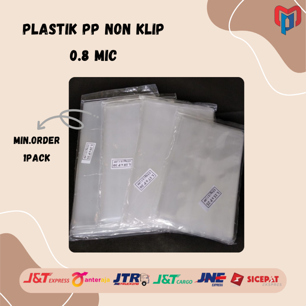[KILOAN] BAG PP POLOS TANPA KLIP TEBAL  / Uk. 15X25 17X30 18X30 20X35 / PLASTIK SNACK TANPA KLIP