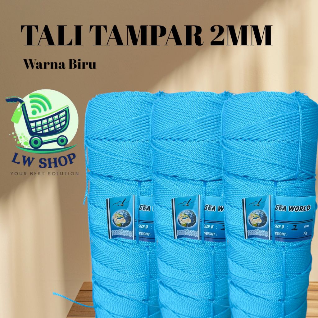 

Tali Tampar 2mm/ Tali Proyek/ Tali Tampar Biru 2mm