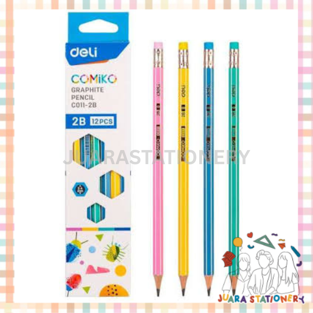 

(3145) Pensil Deli C011 2B [SATUAN] / Pensil Kayu Pensil Ujian Pensil Sekolah