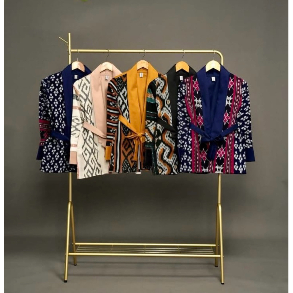 OUTER TENUN WANITA ATASAN TENUN BAJU KONDANGAN BAJU TENUN BLANKET HALUSAN ROMPI TENUN