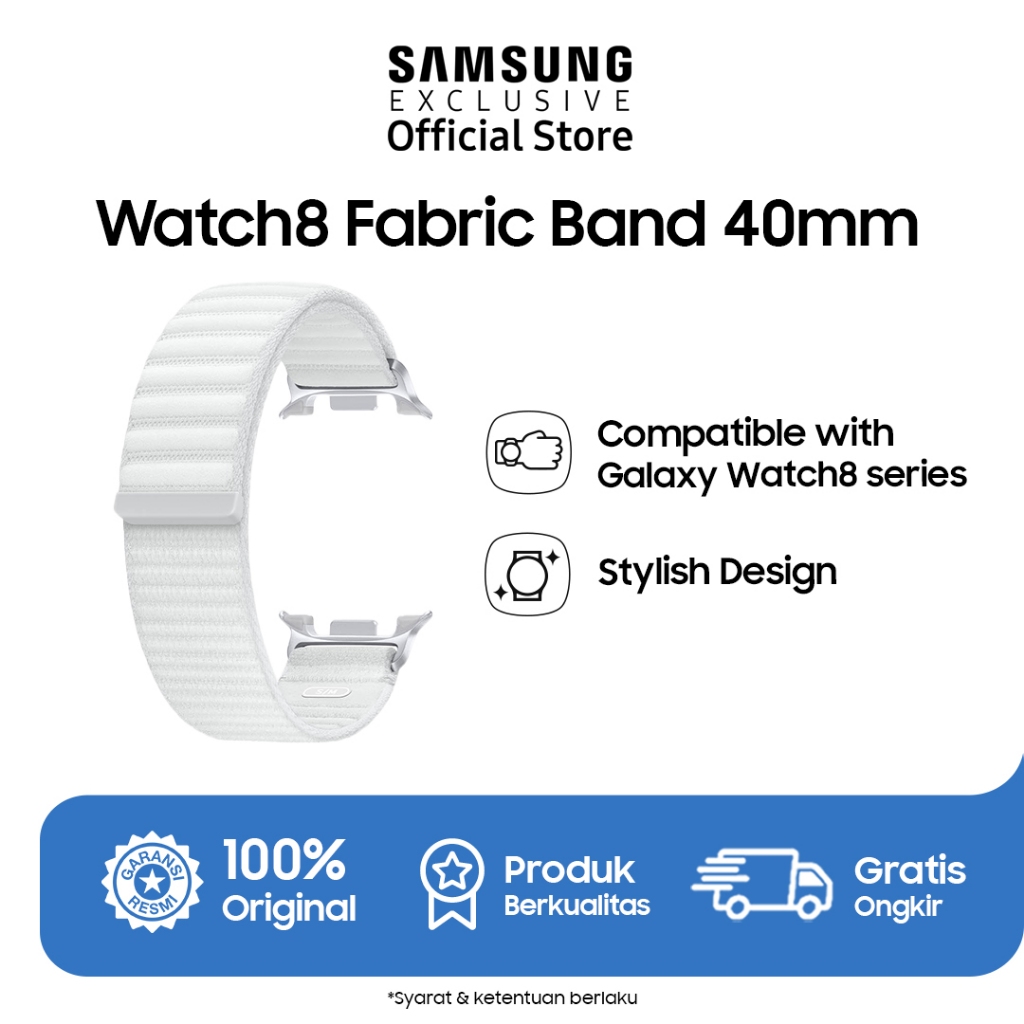 Samsung Galaxy Watch8 Fabric Band S/M - White