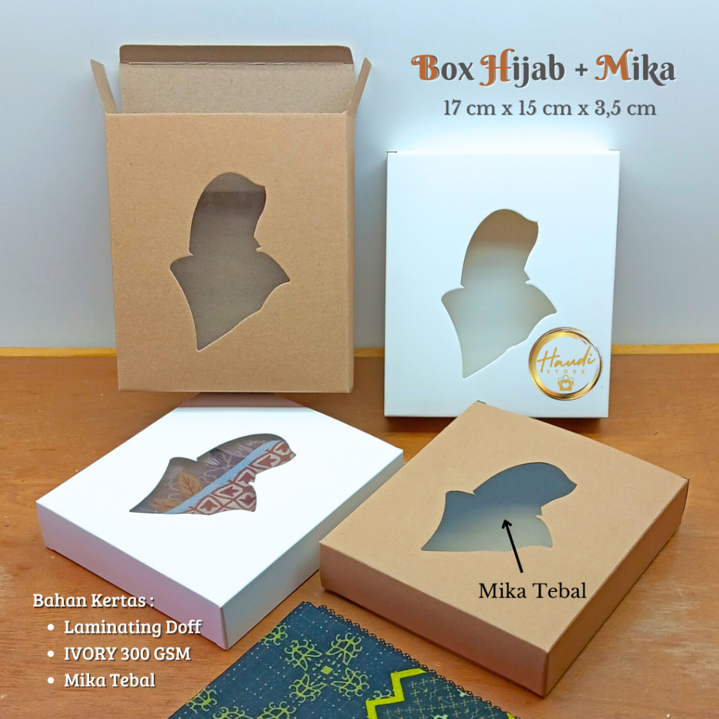 

Box Hijab Polos / Box Hampers Kain Batik / Box Hijab / Tuck-in box / Box Bridesmaid