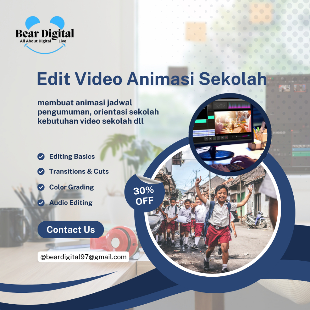 Jasa EDIT buat video sekolah bisa request video iklan edukasi dll