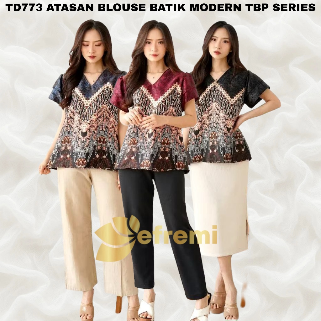 ATASAN BLOUSE BATIK BROKAT WANITA WARNA MAROON – MODEL MODERN UNTUK ACARA FORMAL & SEMI FORMAL TBP S