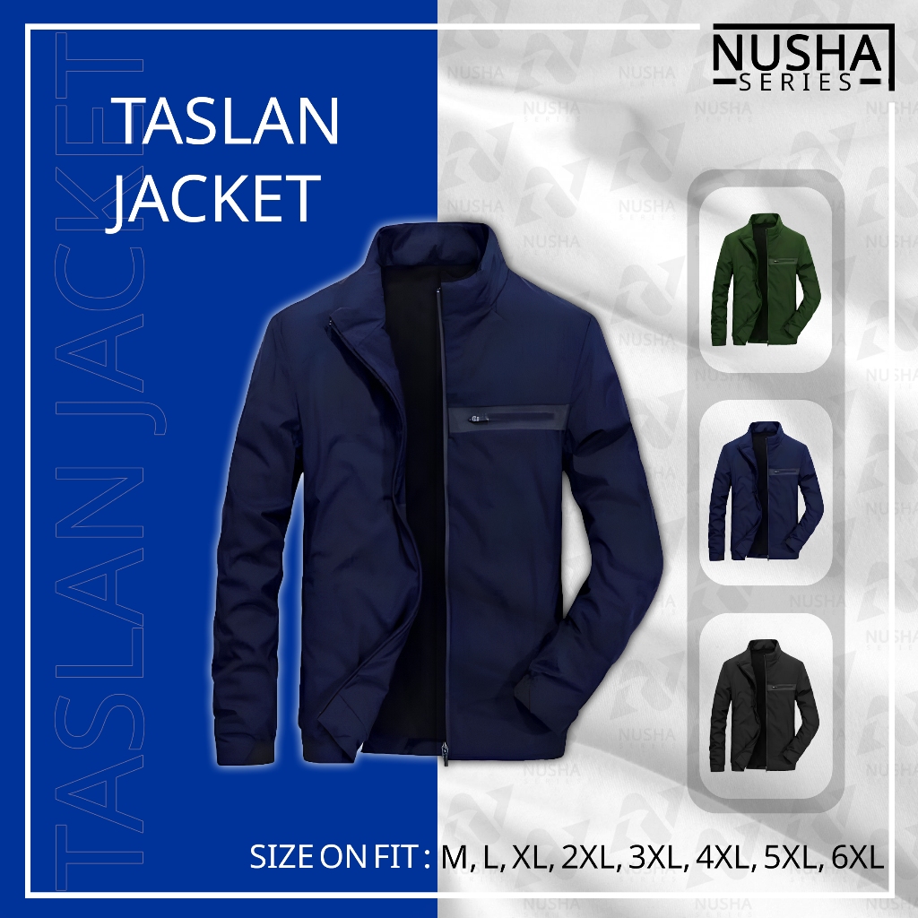 Nusha series -  Jaket Pria / Jaket Taslan Pria Anti Air | Windbreaker | Outdoor , Jaket taslan Motor