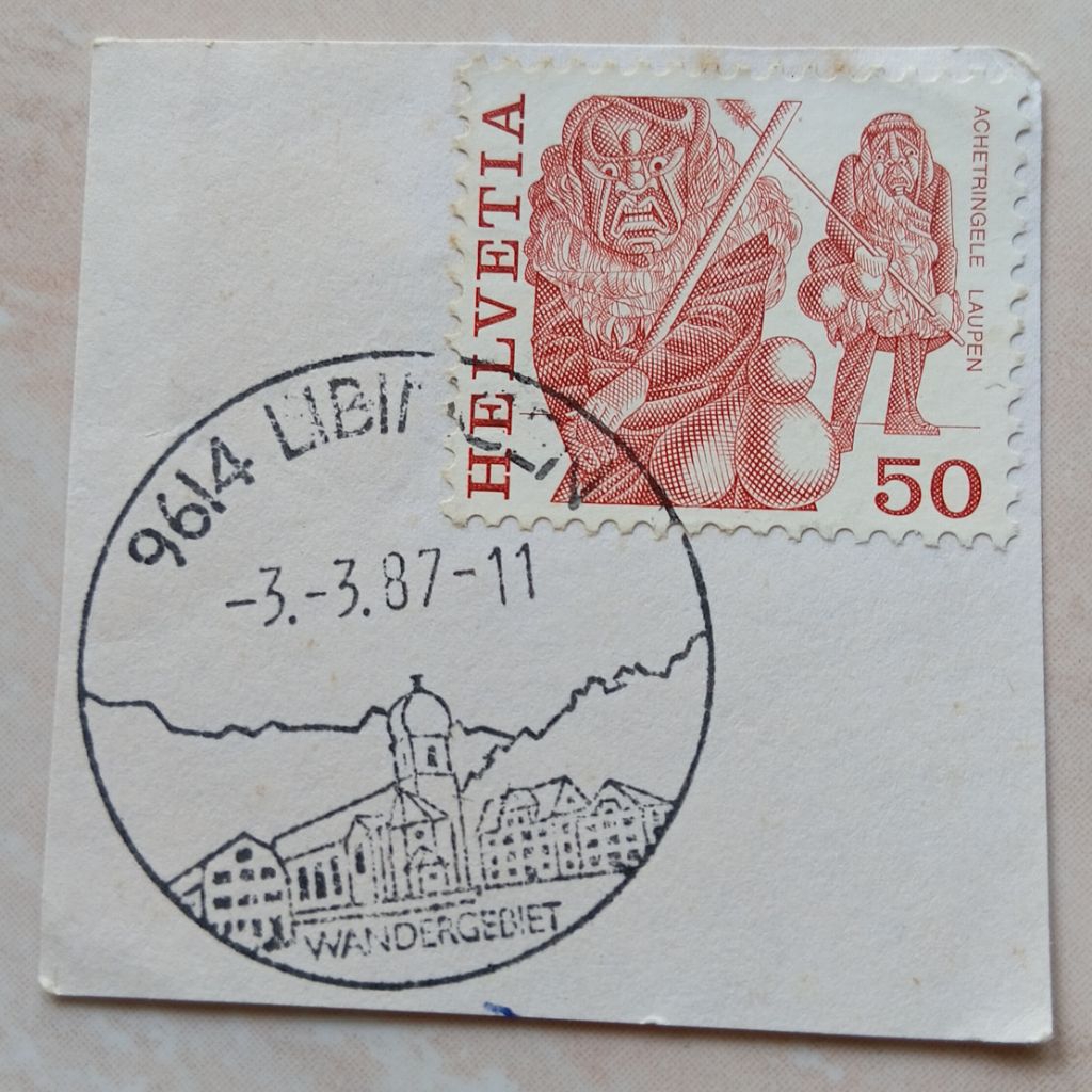 

Perangko Prangko Kuno Jadul Swiss Helvetia1984 Cap Bagus LIBINGEN - YN2609