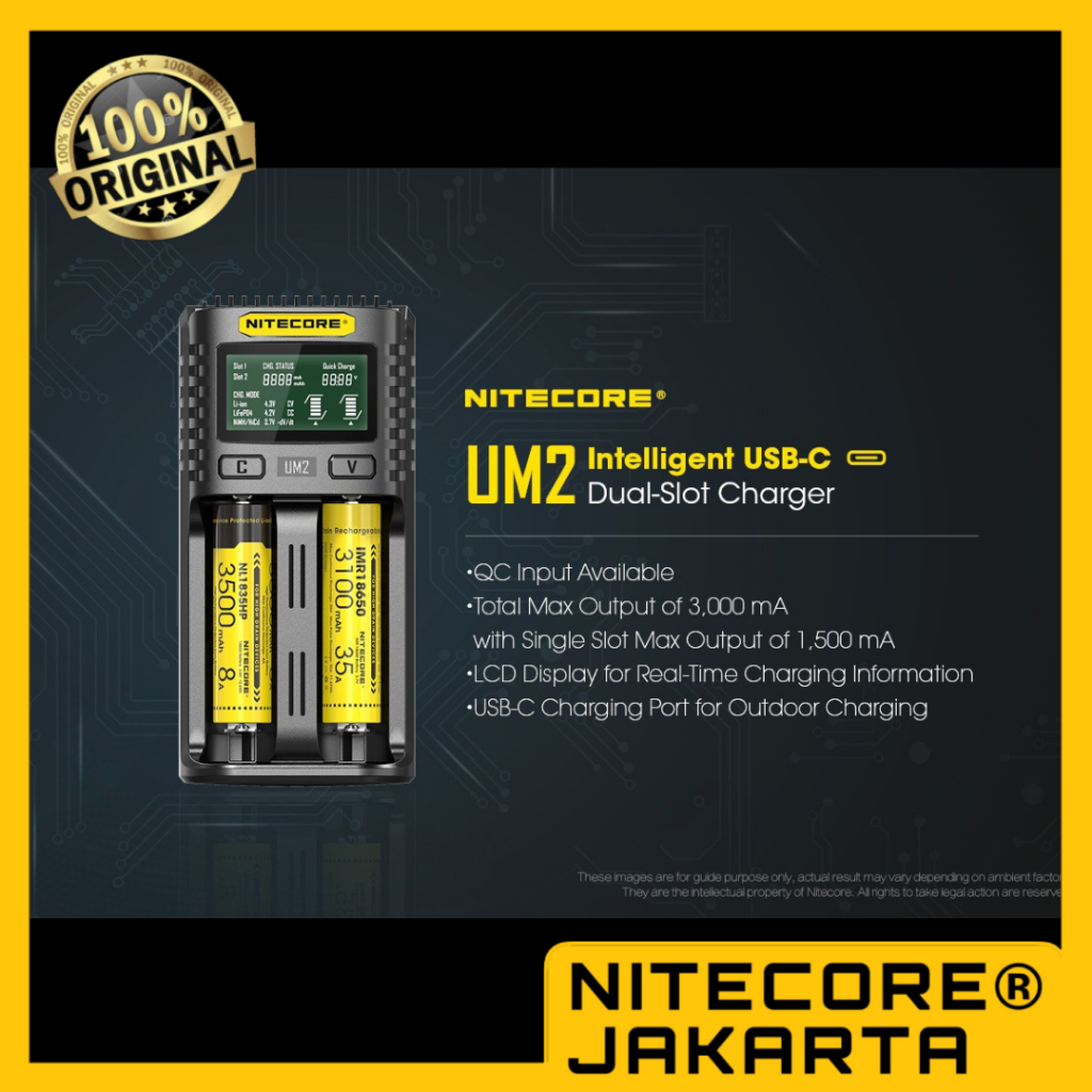 Nitecore UM2 Intelligent Dual-Slot Battery Changer