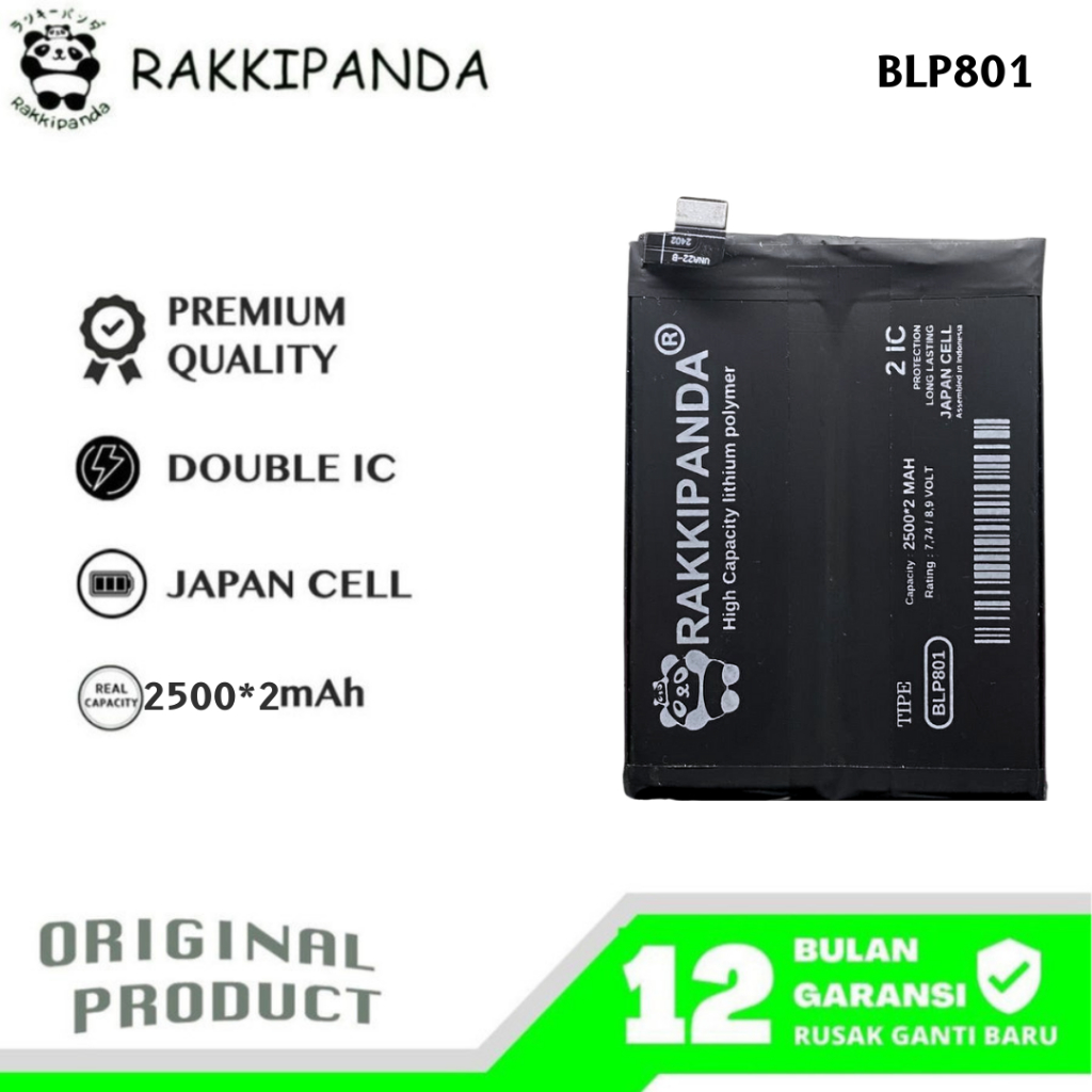 RakkiPanda - BLP801 OnePlus 8T / OnePlus 9R Batre Batrai Baterai