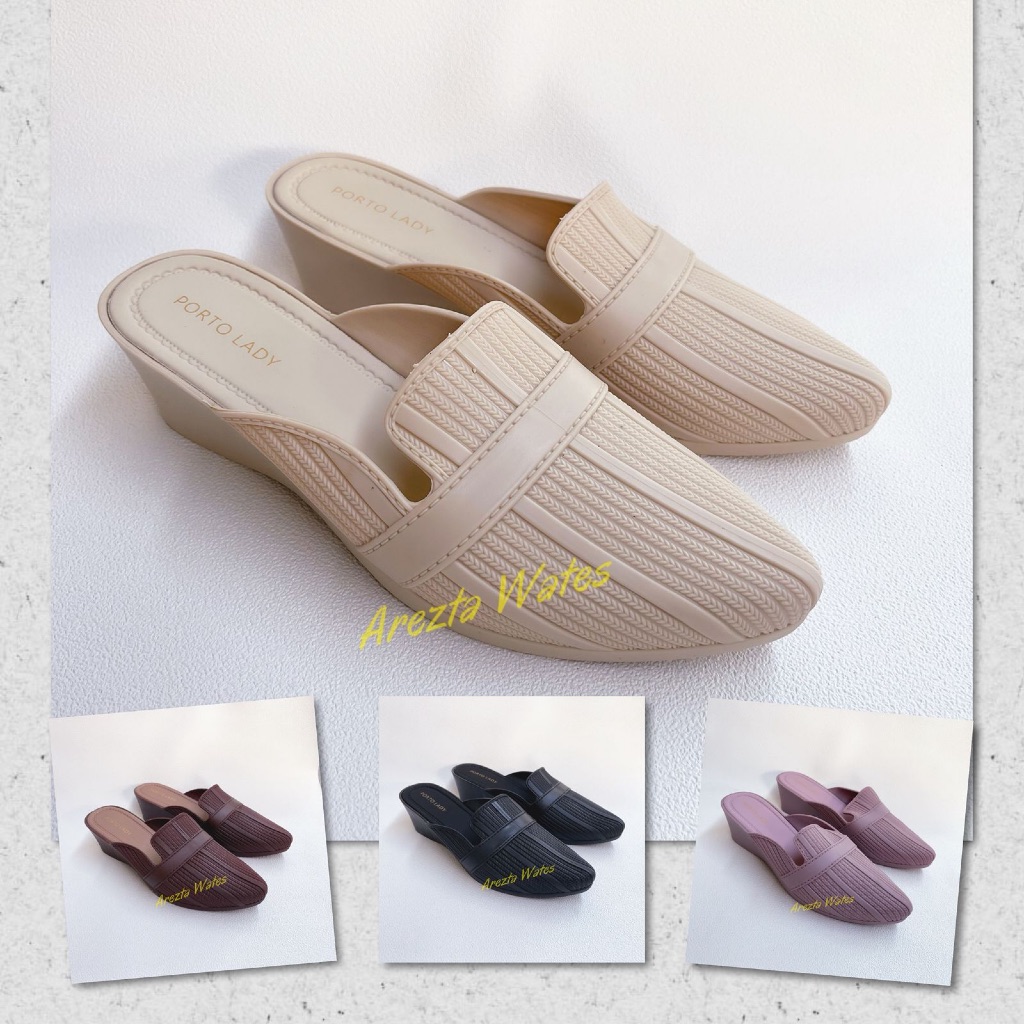 Sandal selop karet wanita porto lady PVT BSV