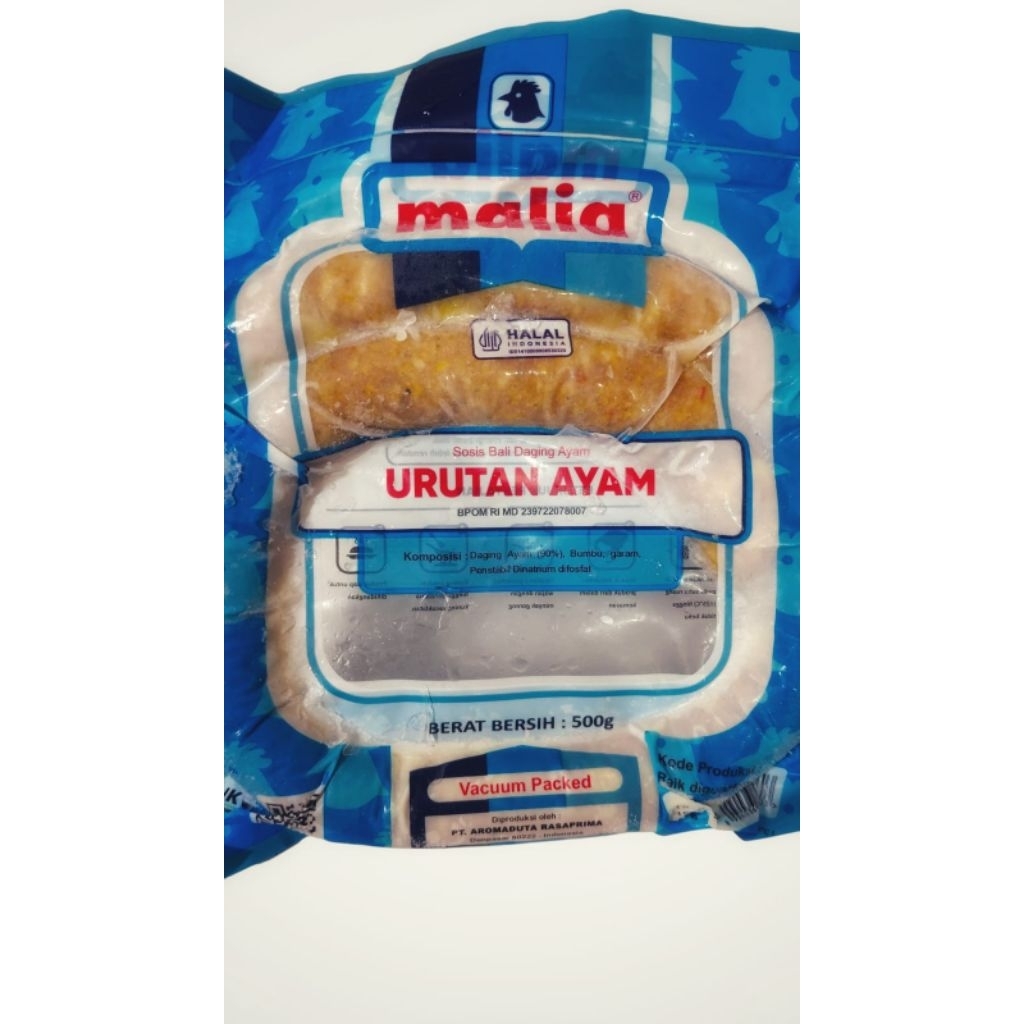 Sosis Bali Urutan Ayam 500 Gr "Malia"