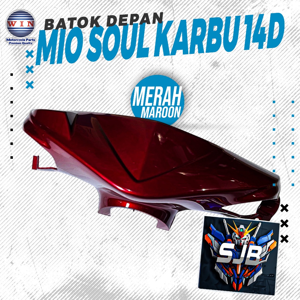 WIN BATOK DEPAN TOTOK DEPAN KAP LAMPU DEPAN MIO SOUL KARBU (MAROON)