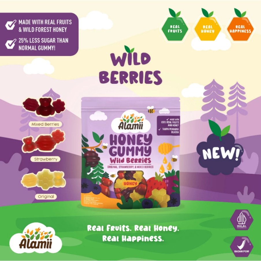 

Alamii Honey Gummy Wild Berries 40g
