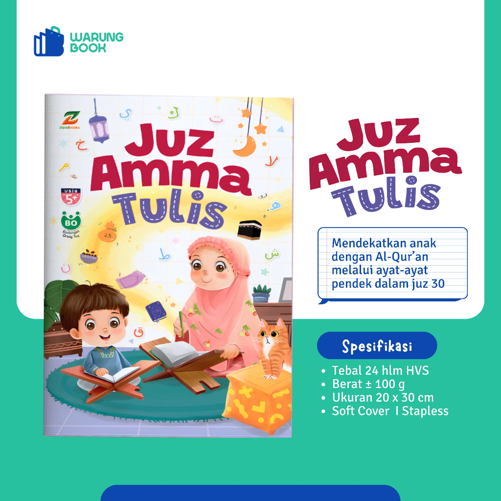 Juz Amma Tulis lengkap anak khusus untuk hafalan buku kecil untuk anak tajwid Ziyadbooks Official