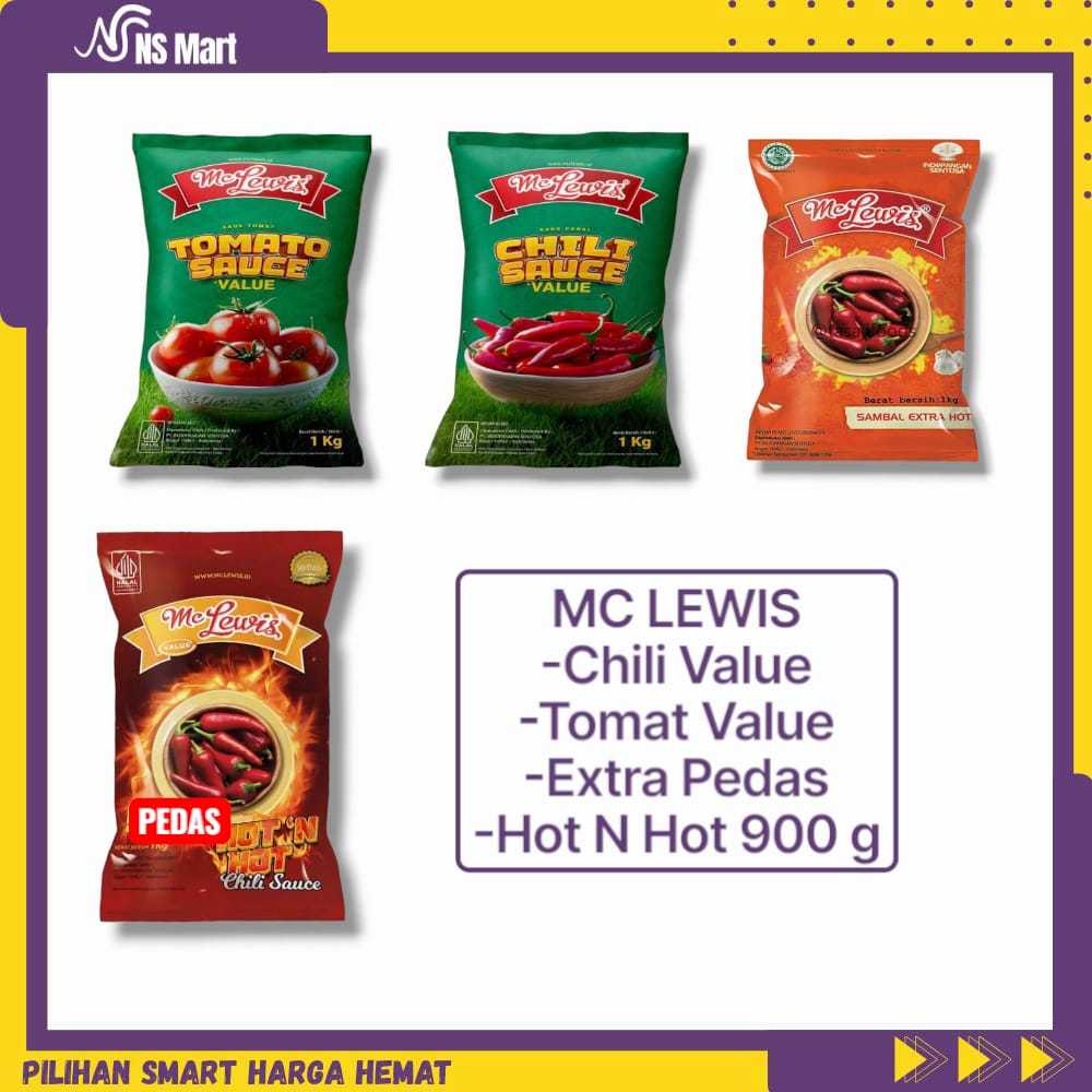 

Mc Lewis Saus Chili Value / Tomat / Hot Extra / Hot n Hot 1kg