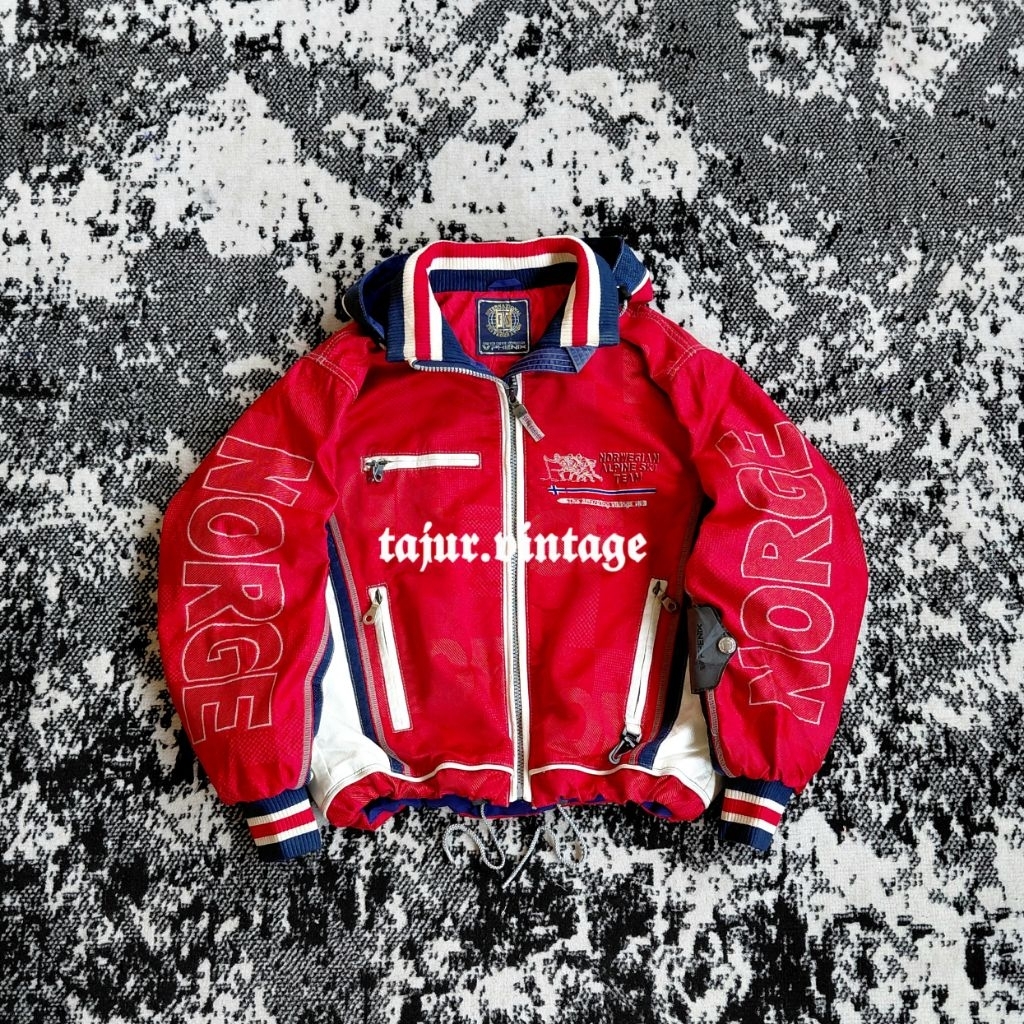 Vintage PHENIX NORGE bahan bertekstur gambar, hoodie copot pasang, pokoknya cuakep banget der Size (