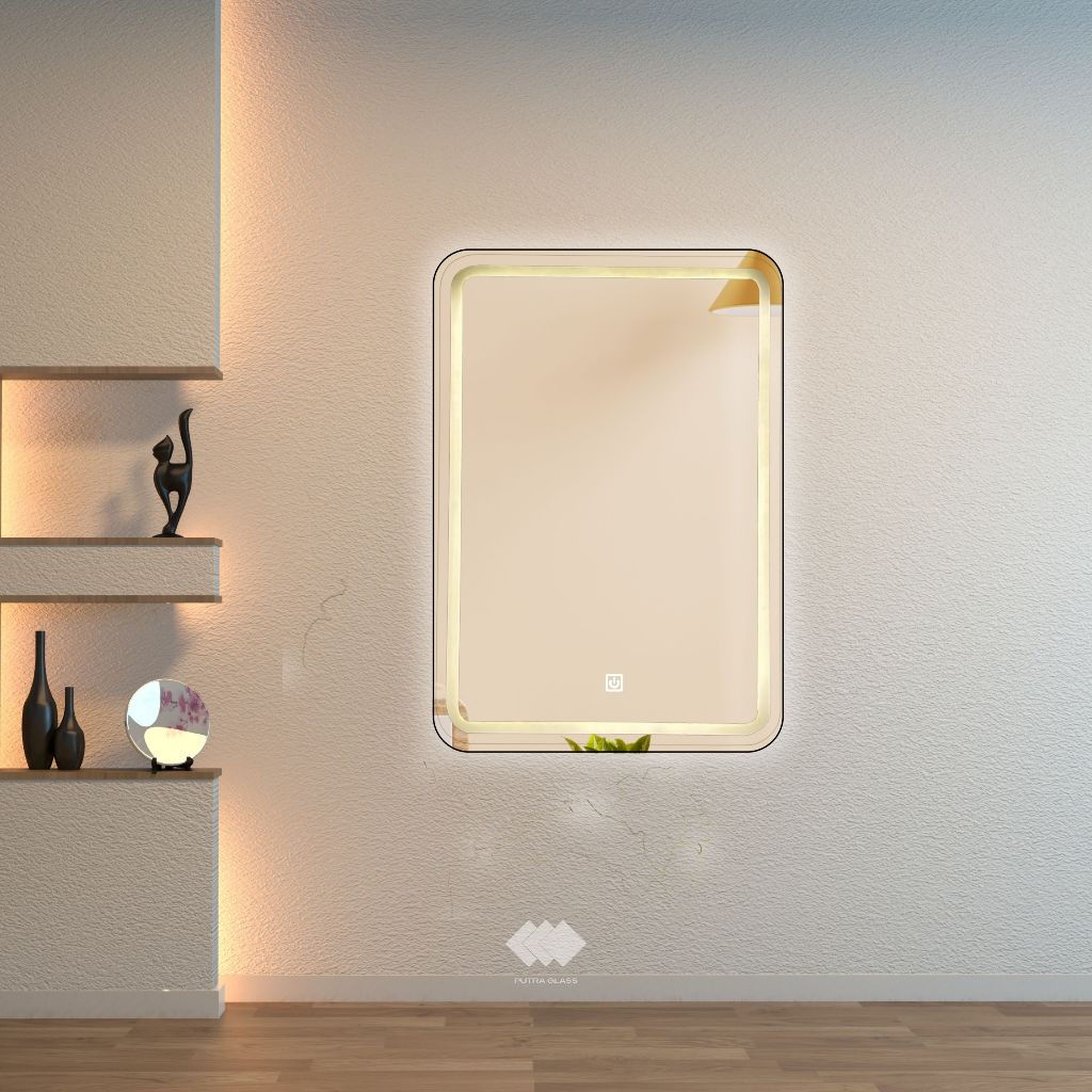 SMART MIRROR GLASS BLUNT SQUARE LED TOUCHSCREEN