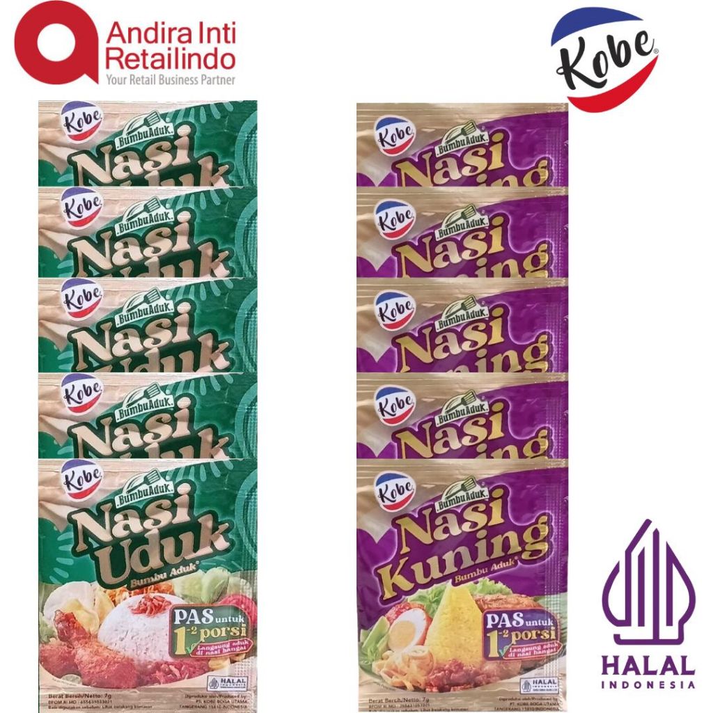 

Kobe Bumbu Nasi Aduk 7gr x 10pcs Kuning/Uduk