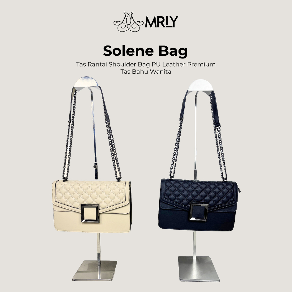 MRLY Solene Bag Tas Rantai Shoulder Bag PU Leather Premium Tas Bahu Wanita Kecil Muat Banyak