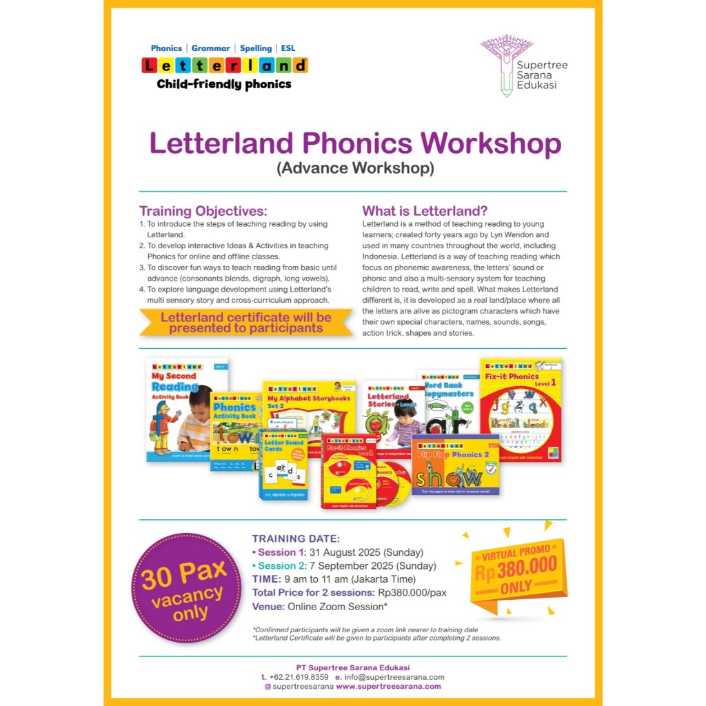 

Letterland Phonics Workshop ( Advance Workshop )