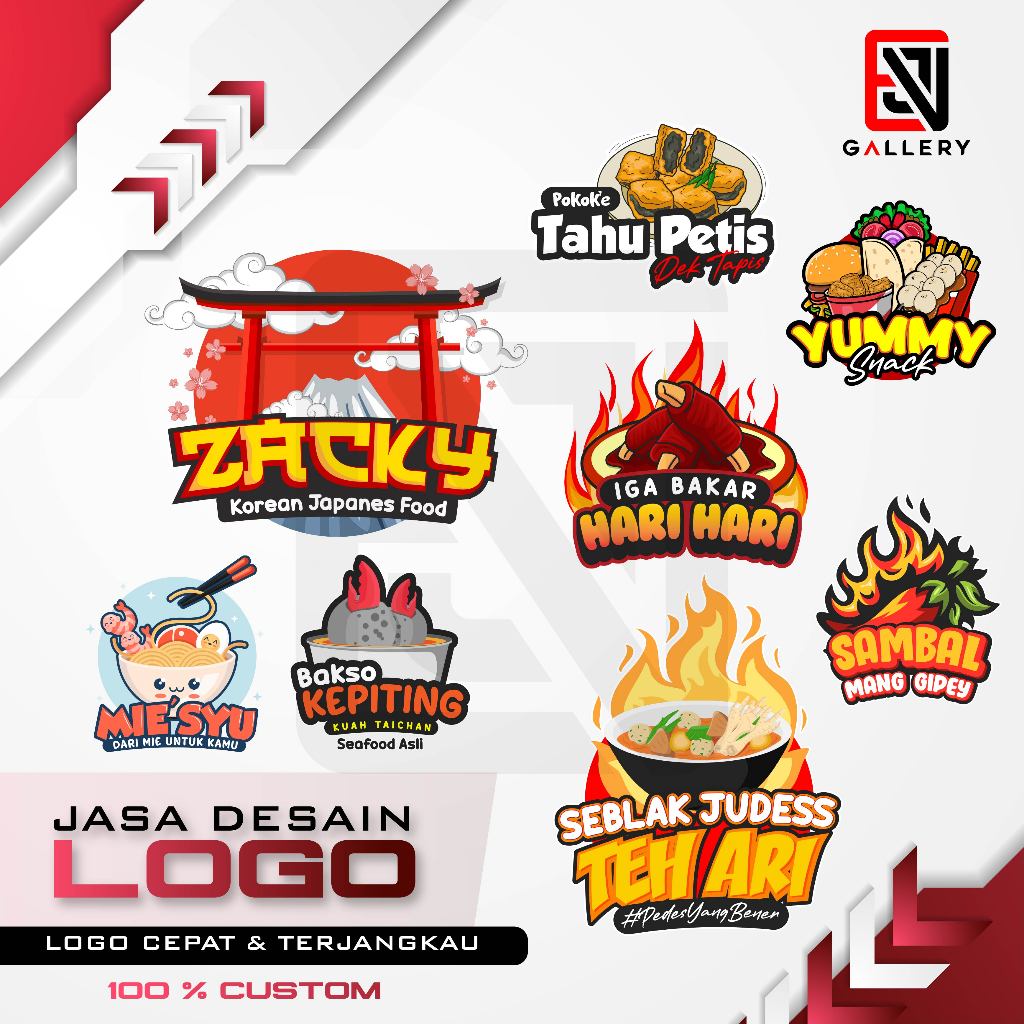 JASA DESAIN LOGO BRAND | LOGO USAHA MINUMAN, MAKANAN, CUSTOM MURAH DAN CEPAT