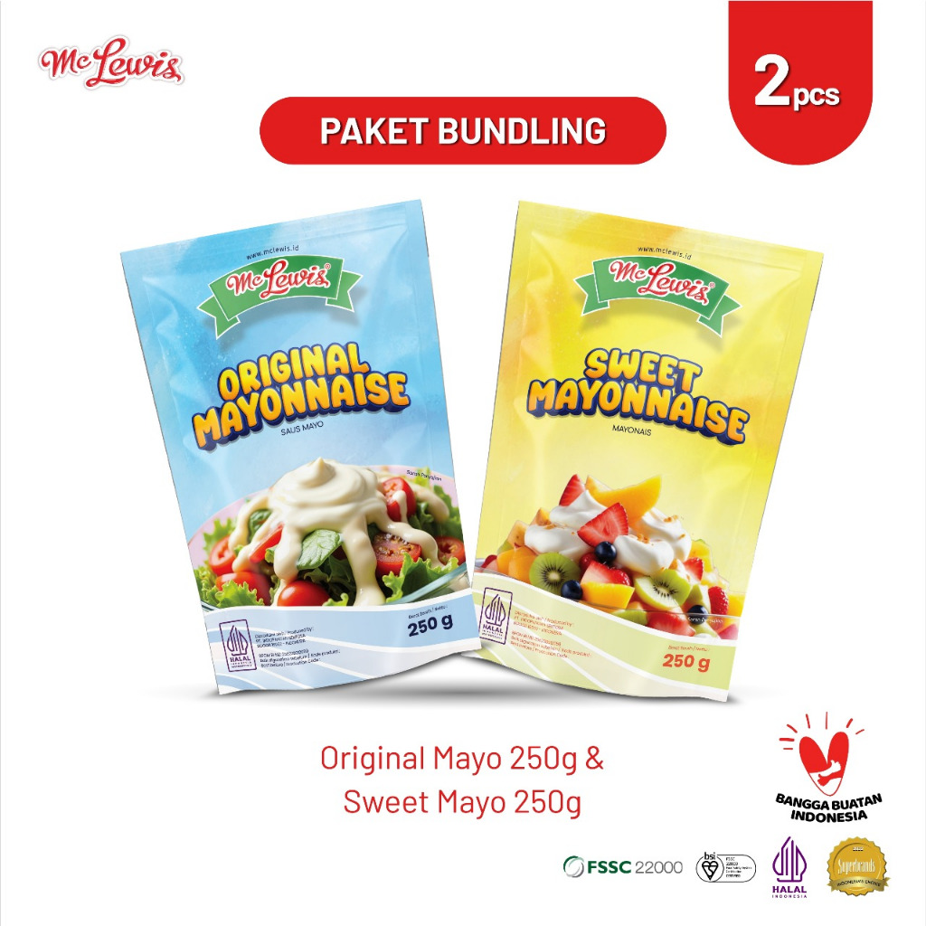 

[Paket Bundle] Mc Lewis Sweet Mayonaise 250gr + Mc Lewis Mayo Original - 250g