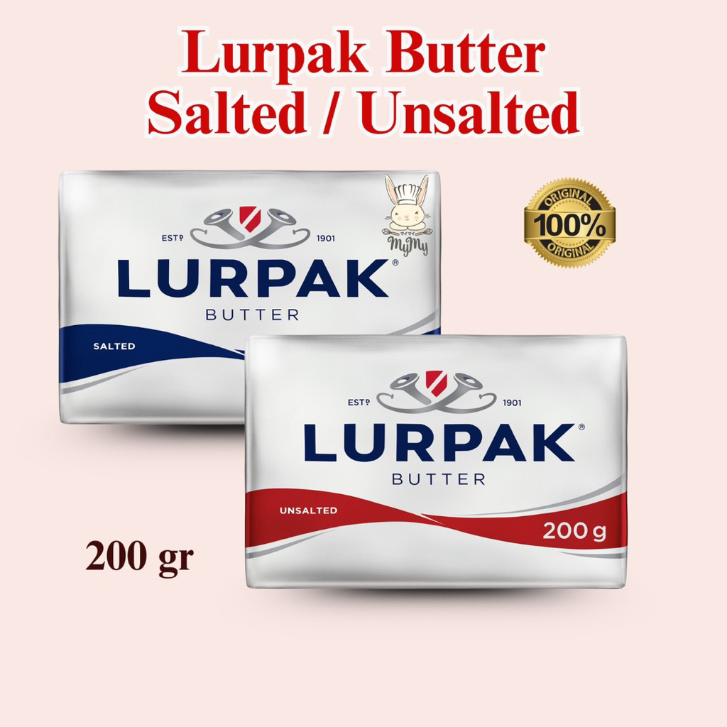 

[oddsolshop] pekanbaru/Lurpak Butter 200GR Salted Unsalted Mentega Asin Tawar