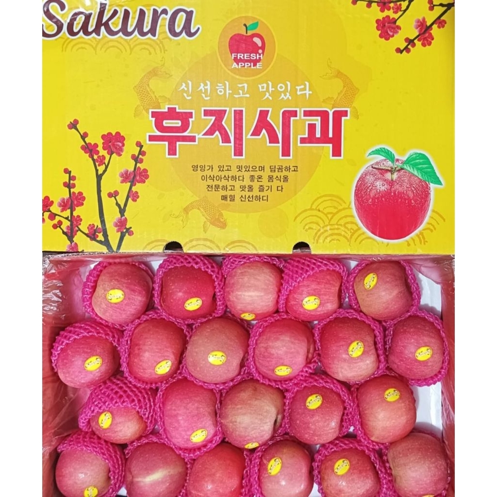 

Apel Fuji Sakura 1 kardus isi 88 pcs