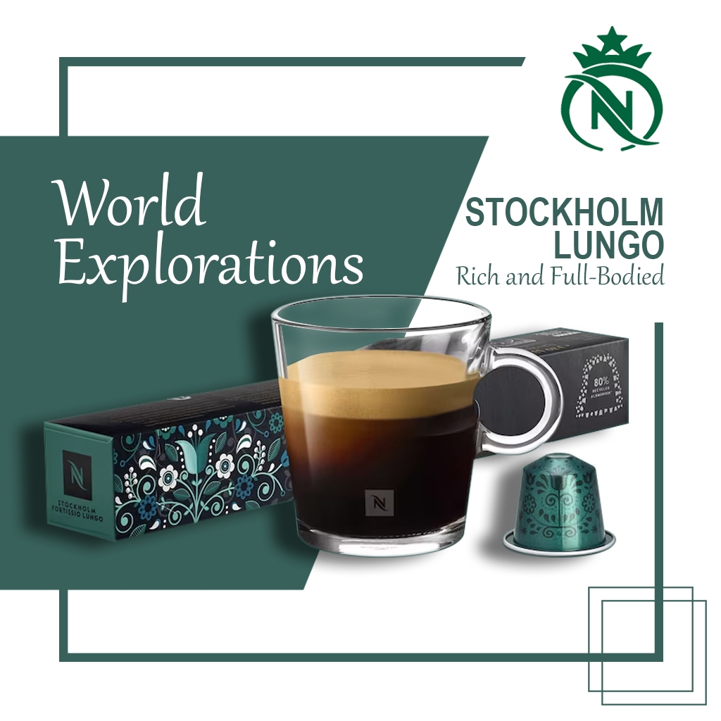 

Capsule Nespresso Stockholm Fortissio Lungo Pack - Kopi Kapsul World Explorations Coffee