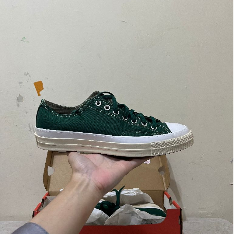 Sepatu Sneakers Converse Ct 70s Ox Desert Regeneration Midnight Clover Green Original A00728C