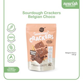 

Nourish Sourdough Crackers Belgian Choco 80gr - 100% Sourdough, Tanpa Gula Rafinasi, Dengan Coklat Belgia