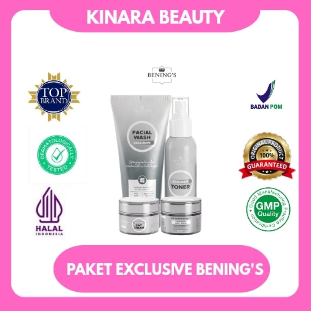 PAKET EXCLUSIVE BENING'S SKINCARE BY DR OKY PRATAMA / BENING'S CLINIC / BENING SKINCARE