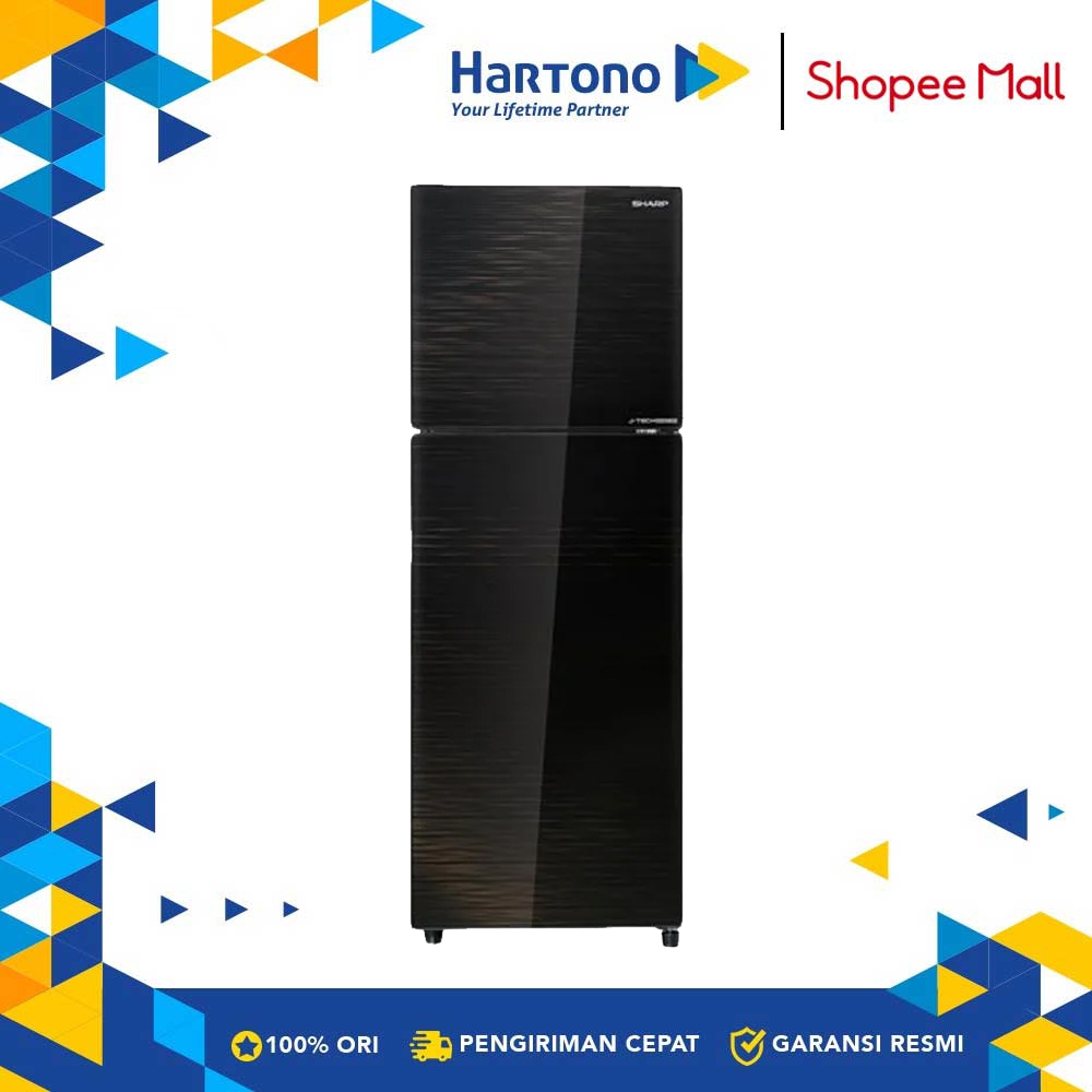 Sharp Kulkas 2 Pintu Kecil Refrigerator SJ456GIMK