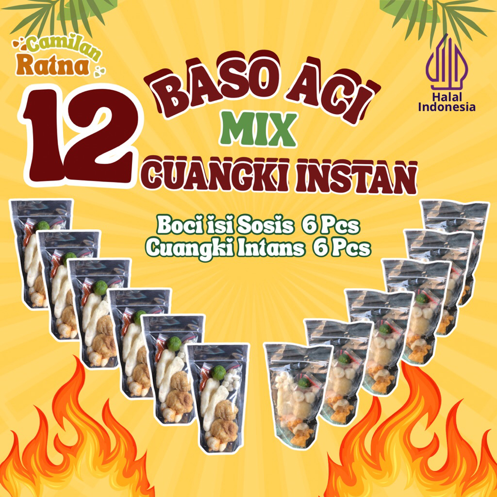 

CR - PAKET 12 Bungkus Baso Aci Mix Cuangki Instan | BOCI INSTAN PAKET 12 PCS BISA COD BY CAMILAN RATNA bisa COD bayar ditempat