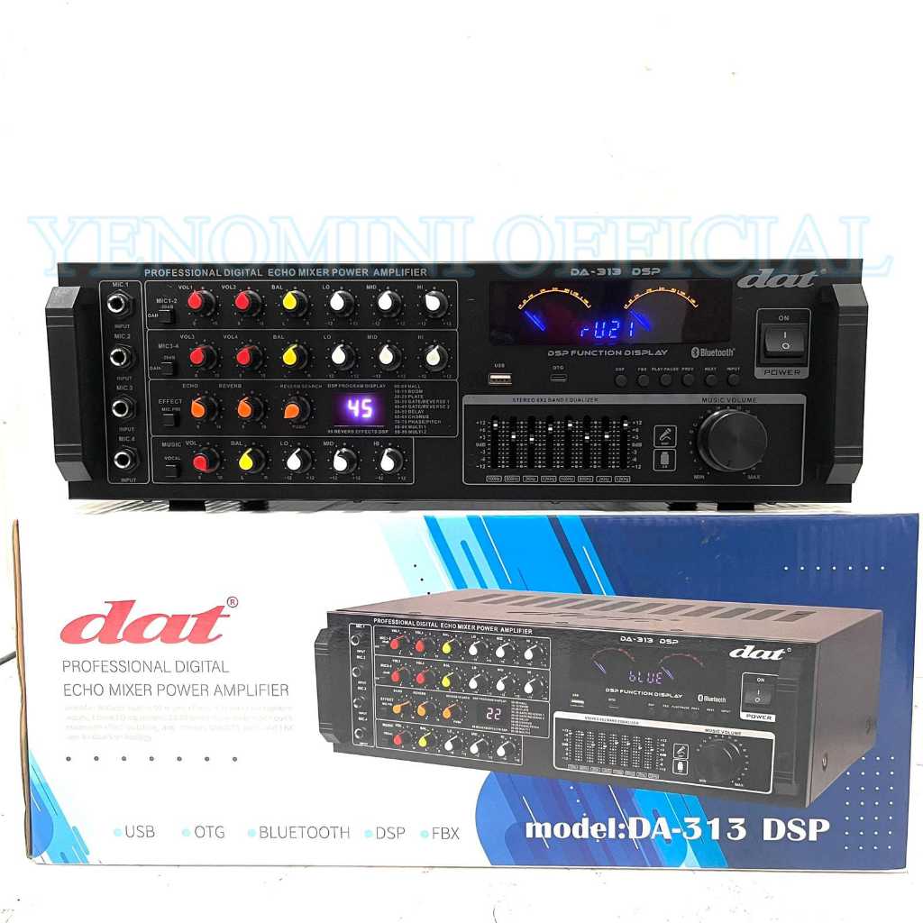 Power Amplifier Karaoke DAT DA 313 DSP Original Bluetooth - SD Card Da313DSP dt 313DSP bagus ( BISA 