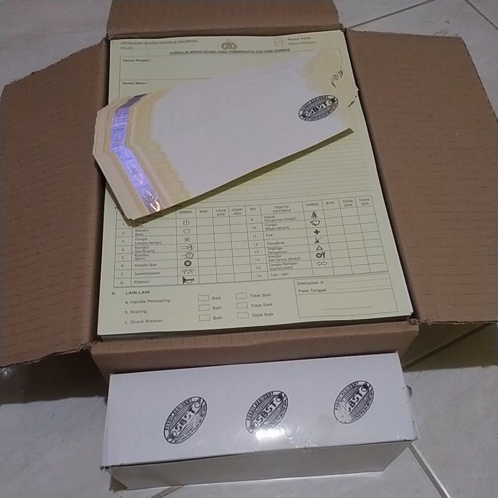 

1set kertas sticker gesek nomor rangka dan mesin kendaraan motor mobil asli samst