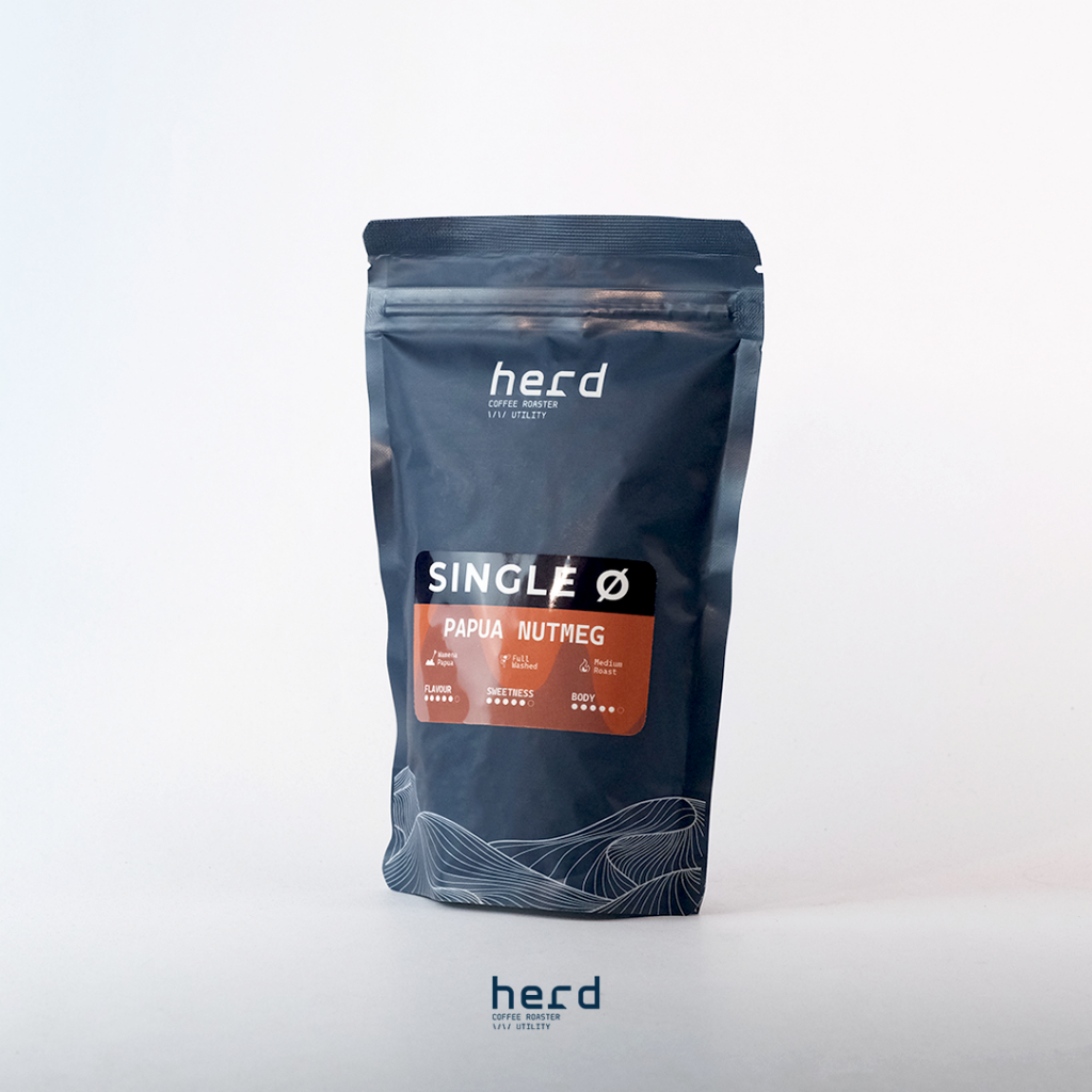

Herd Coffee Roaster Kopi Arabika Papua Nutmeg 150 Gram Single Origin Filter