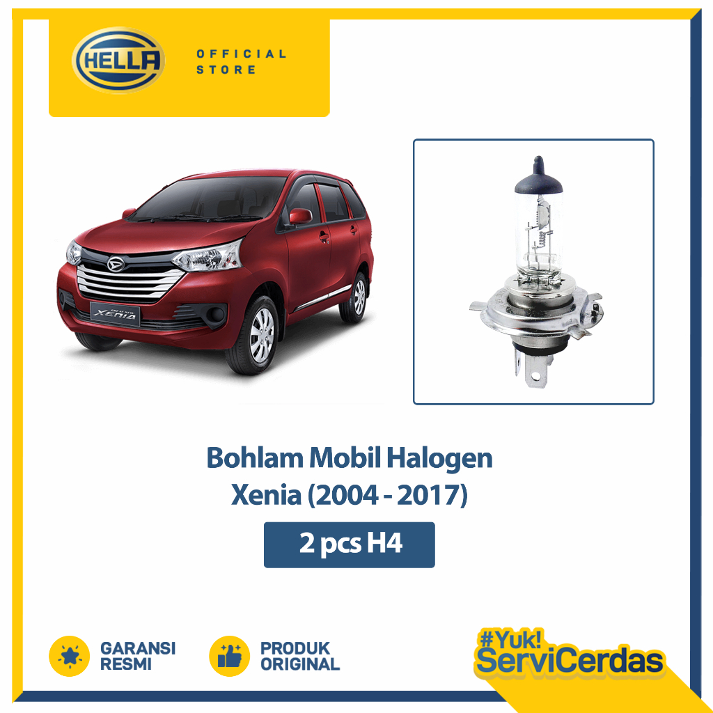 Lampu Mobil Xenia 2004 - 2017 H4 (2 pcs) - Bohlam Mobil Hella