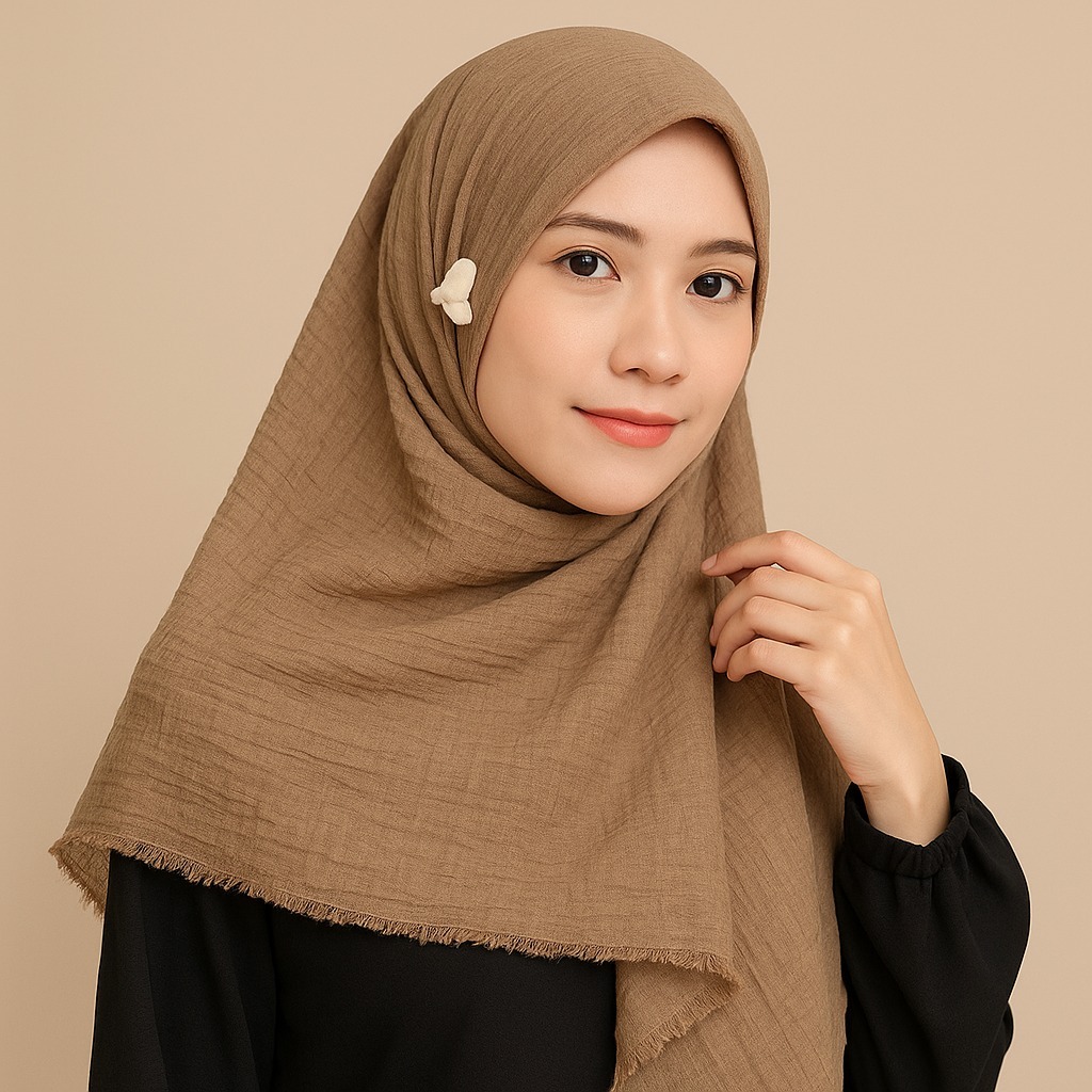 Pasmina Crinkle Import  Hijab Phasmina kusut  Jilbab Pashmina Cotton Crincle Jumbo  Pasmina Shawl