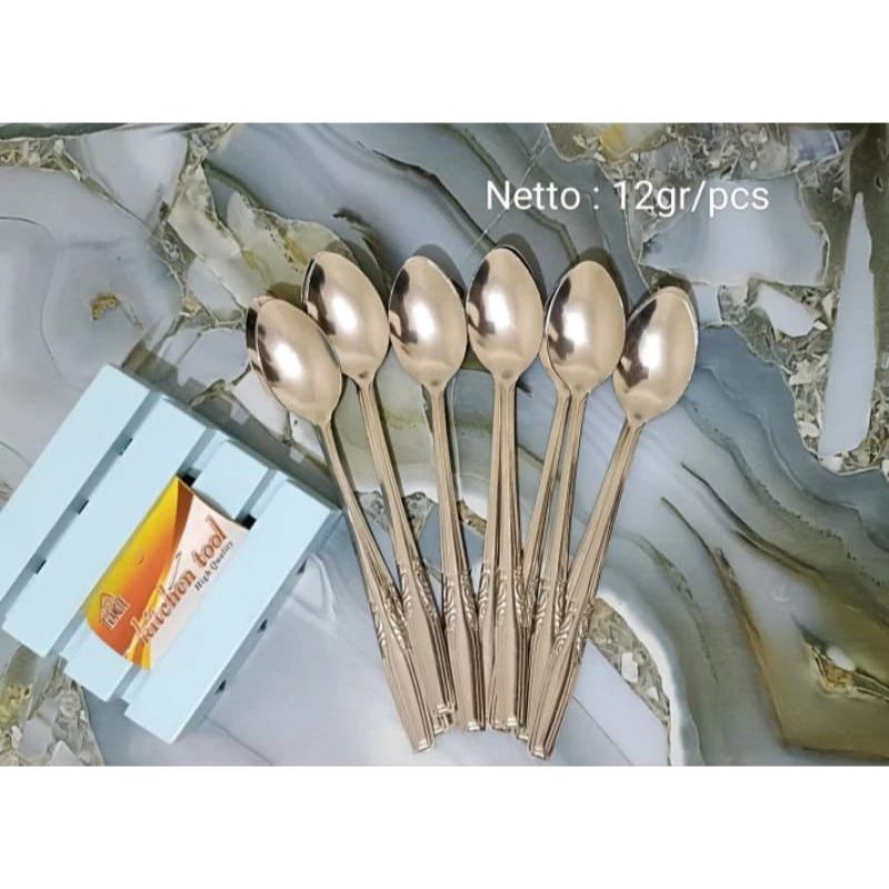 SENDOK PANJANG SENDOK TEH 12PCS STAINLESS BAHAN TEBAL